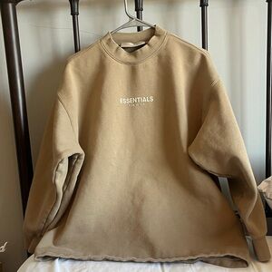Essentials Beige Crewneck Sweater